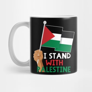 I Stand with Palestine - Free Palestine - I Love Palestine - Palestinian Resistance Solidarity Design -wht Mug